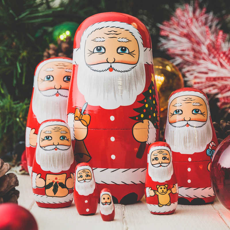 father christmas russian dolls